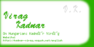 virag kadnar business card